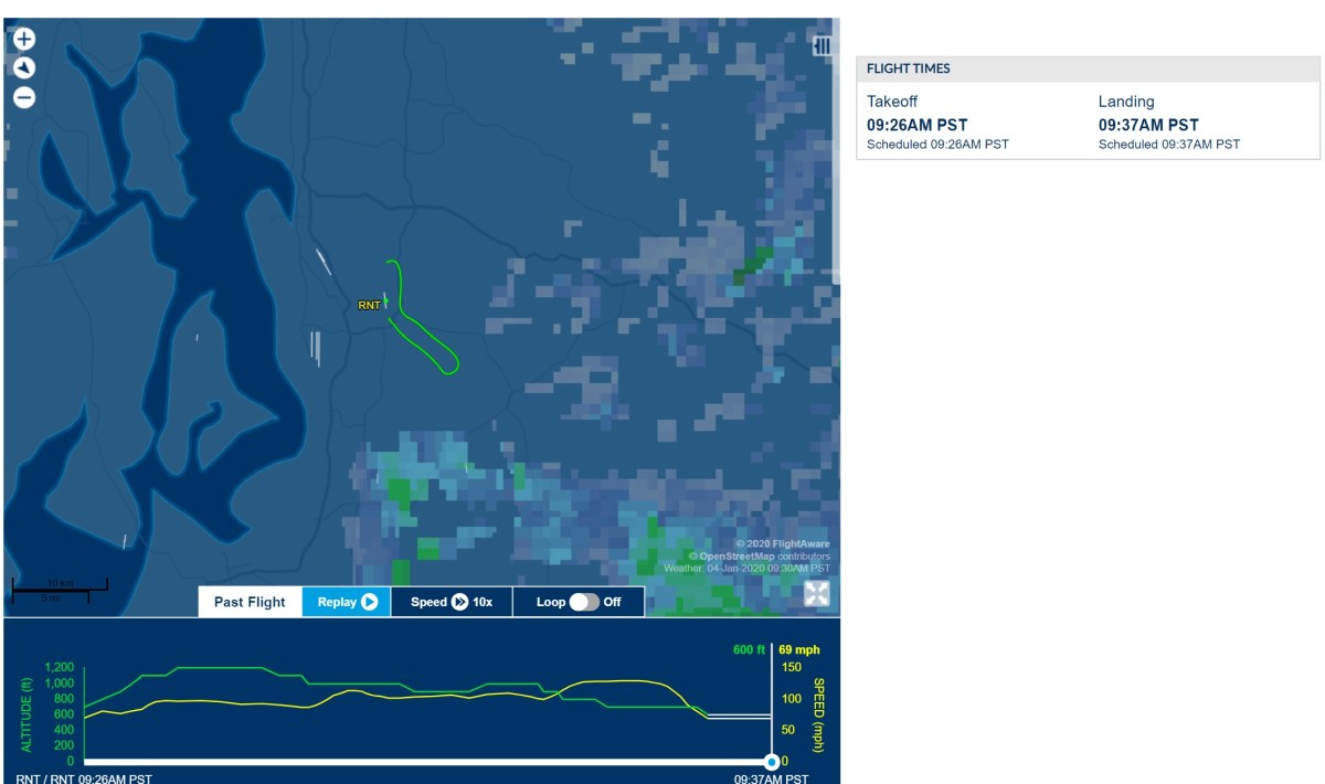 強風の中で飛行2回目